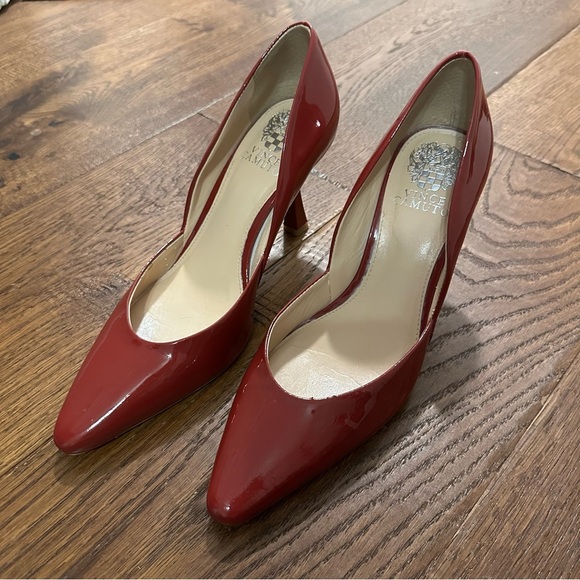 Vince Camuto Karala Red Leather Pointed Toe Pump - Picture 1 of 9